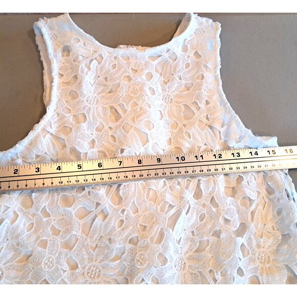 Btween Floral CottagecoreTextured Sheath Dress 14 White Blue Green‎ Lace - Picture 8 of 8